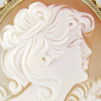 9k gold cameo brooch