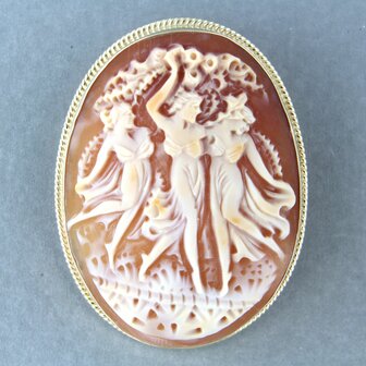 BWG (9k) cameo brooch