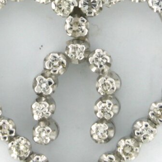 14k witgouden hanger bezet met briljant geslepen diamant 0.70 ct