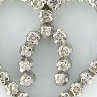 14 kt white gold pendant set with a brilliant cut diamond 0.70 ct