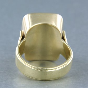 14k geel gouden ring bezet met lagensteen - rm 19 (60)