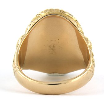 18k rose gold signet ring - ring size 19 (60)