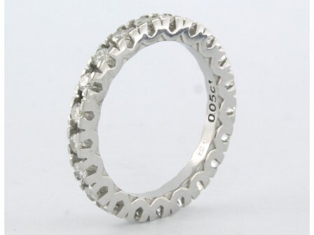 18 kt white gold eternity ring set with brilliant cut diamond 0.94 ct - rm 17.5 (55)