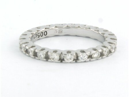 18 kt white gold eternity ring set with brilliant cut diamond 0.94 ct - rm 17.5 (55)