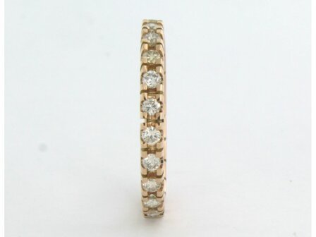 18k ros&eacute; gouden hele alliance ring bezet met briljant geslepen diamant 0.63 ct - rm 18.25 (57)