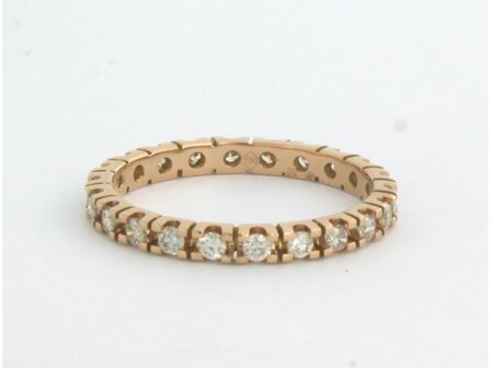 18k ros&eacute; gouden hele alliance ring bezet met briljant geslepen diamant 0.63 ct - rm 18.25 (57)