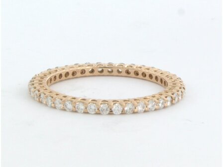 18k ros&eacute; gouden hele alliance ring bezet met briljant geslepen diamant 0.84 ct - rm 18.25 (57)
