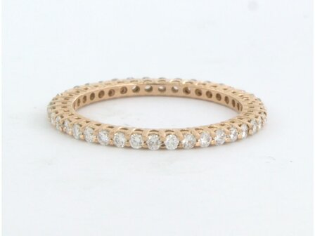 18 kt red gold eternity ring set with brilliant cut diamond 0.84 ct - rm 18.25 (57)