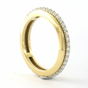 18k geel gouden ring bezet met briljant geslepen diamant tot. 0,72ct - rm 18,25(57)