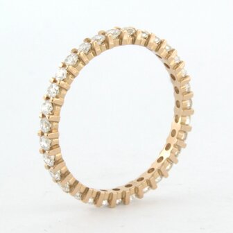 18 kt red gold eternity ring set with brilliant cut diamond 0.96 ct - rm 18.25 (57)