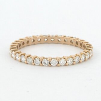 18 kt red gold eternity ring set with brilliant cut diamond 0.96 ct - rm 18.25 (57)