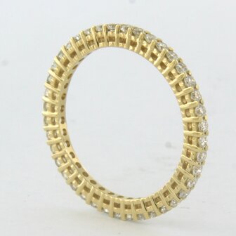 18 kt yellow gold eternity ring set with brilliant cut diamond 0.84 ct