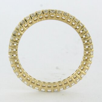 18 kt yellow gold eternity ring set with brilliant cut diamond 0.84 ct