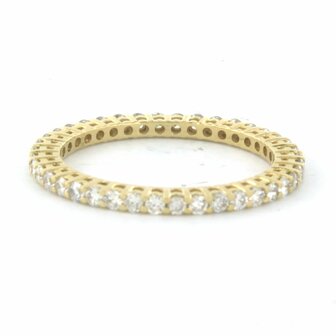 18k geel goud hele alliance ring bezet met briljant geslepen diamant 0.84ct