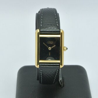 Cartier Tank Vermeil black spider dial