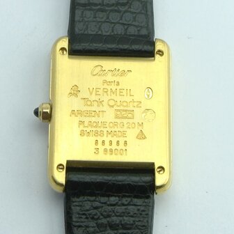 Cartier Tank Vermeil black spider dial
