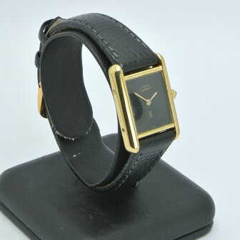 Cartier Tank Vermeil black spider dial