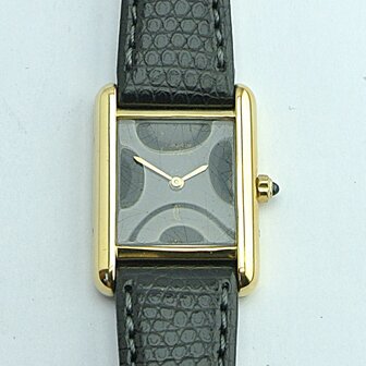 Cartier Tank Vermeil black spider dial