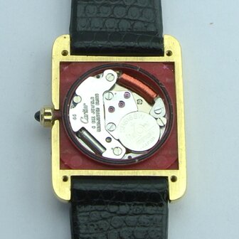 Cartier Tank Vermeil black spider dial