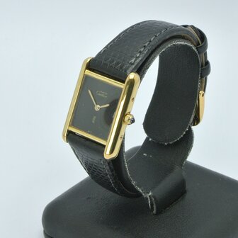Cartier Tank Vermeil black spider dial