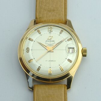 Enicar Ultrasonic Automatic 18k gold case