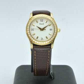 Piaget Polo ref 22005 | 18k gold case | factory diamond set