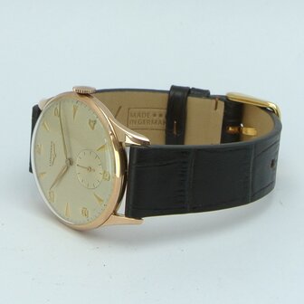 Longines Military 18k red gold case