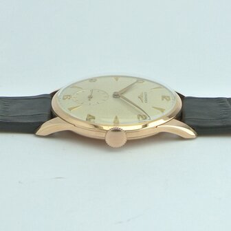 Longines Military 18k red gold case
