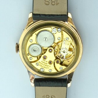 Longines Military 18k red gold case