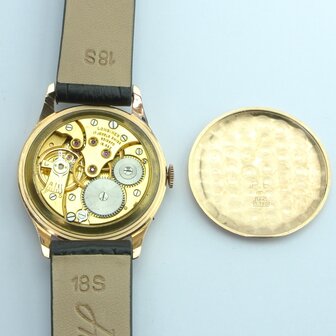 Longines Military 18k red gold case
