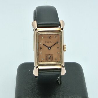 Bulova Tank-model | 14k rose gold case