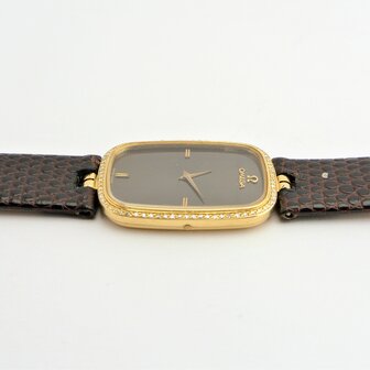 Omega 18k gold case with diamonds ref 1365