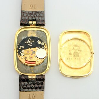 Omega 18k gold case with diamonds ref 1365