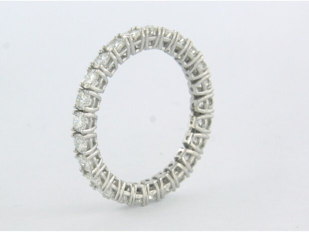 18k witgouden hele alliance ring bezet met briljant geslepen diamant 1,83ct - rm 18,25 (57)