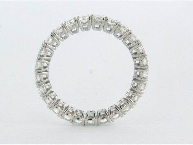 18k witgouden hele alliance ring bezet met briljant geslepen diamant 1,83ct - rm 18,25 (57)