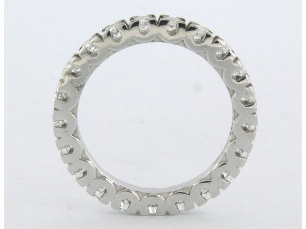 18 kt white gold eternity ring set with brilliant cut diamond 0.94 ct - rm 17.5 (55)