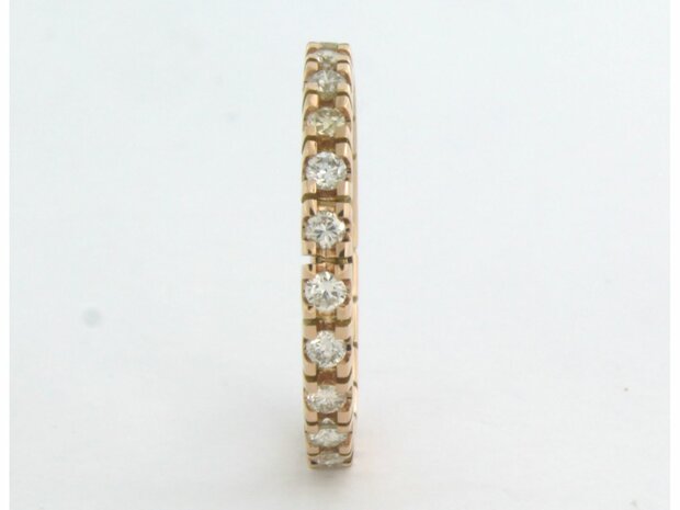 18 kt red gold eternity ring set with brilliant cut diamond 0.63 ct - rm 18.25 (57)