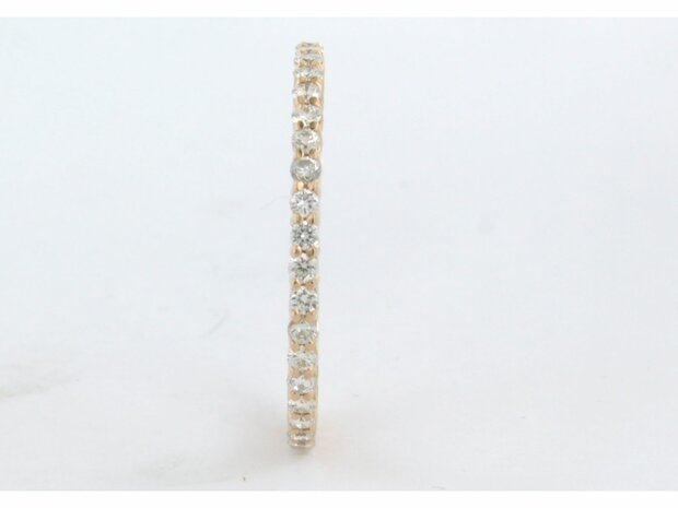 18k rosé gouden hele alliance ring bezet met briljant geslepen diamant 0.84 ct - rm 18.25 (57)