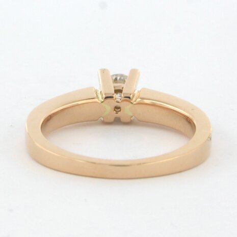 18k rosé gouden ring bezet met briljant geslepen diamant tot. 0,38ct