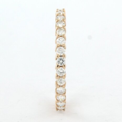 18 kt red gold eternity ring set with brilliant cut diamond 0.96 ct - rm 18.25 (57)