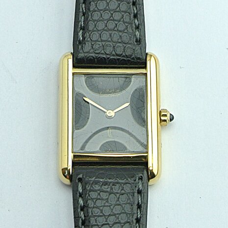 Cartier Tank Vermeil black spider dial