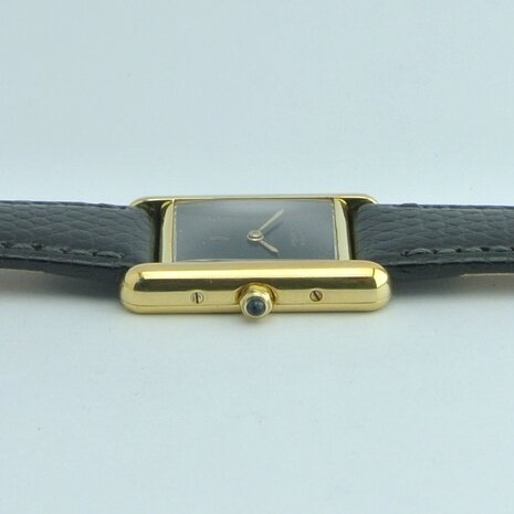 Cartier Tank Vermeil black spider dial