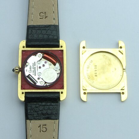 Cartier Tank Vermeil black spider dial