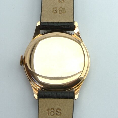 Longines Military 18k red gold case