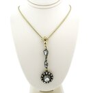 14k-gouden-collier-met-een-goud-met-zilveren-hanger-bezet-met-roos-cut-diamant